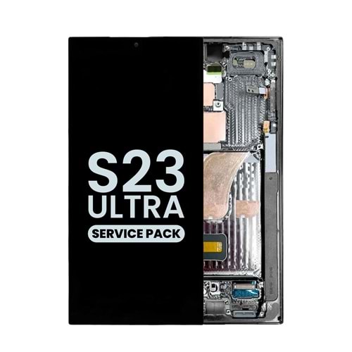 SAMSUNG S23 ULTRA - S918 LCD EKRAN ÇITALI SİYAH (TR SERVİS)