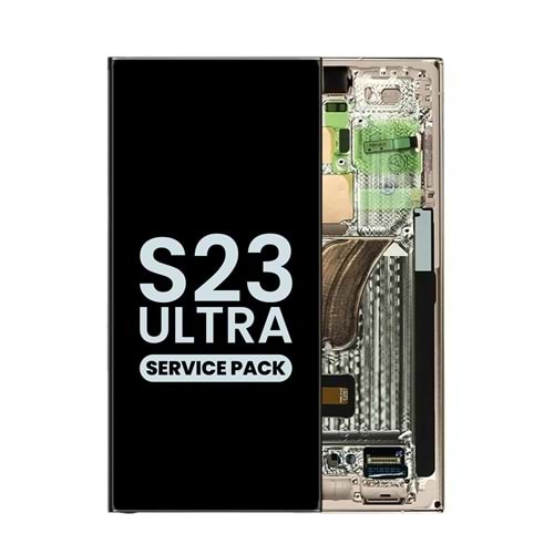 SAMSUNG S23 ULTRA - S918 LCD EKRAN ÇITALI BEYAZ (TR SERVİS)