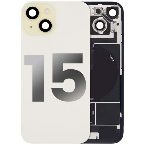 İPHONE 15 ARKA PİL KAPAĞI KAMERA CAMLI SARI
