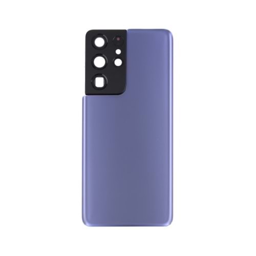 SAMSUNG S21 ULTRA ARKA PİL KAPAK KAMERA CAMLI MOR