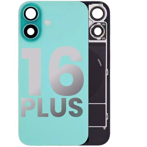 İPHONE 16 PLUS ARKA PİL KAPAK KAMERA CAMLI YEŞİL