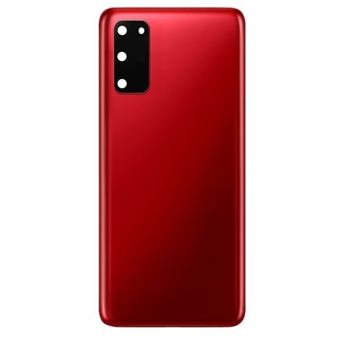 SAMSUNG S20 ARKA PİL KAPAK KAMERA CAMLI KIRMIZI