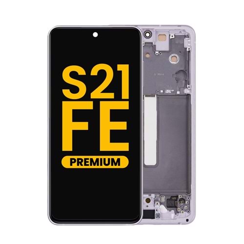 SAMSUNG S21FE - G990 LCD EKRAN ÇITALI MOR (TR ÇIKMA)