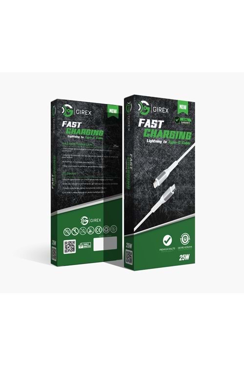 GİREX GR-01 TYP-C TO LİGHTNİİNG KABLO 25W METAL
