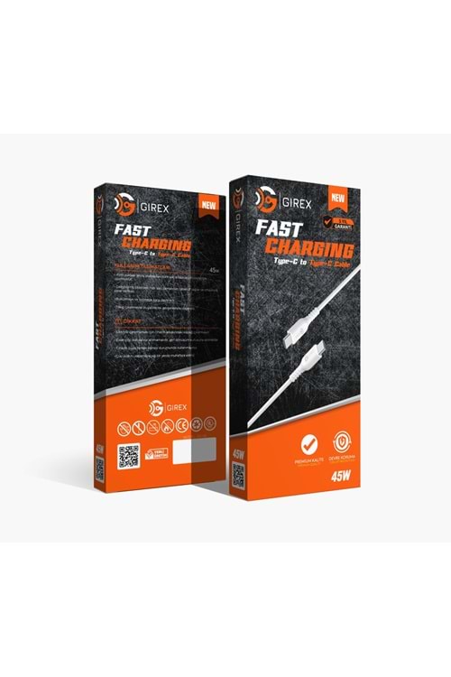 GİREX GR-08 TYP-C TO TYP-C KABLO 45W