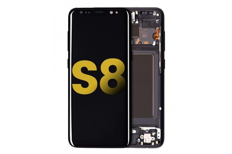 SAMSUNG S8 LCD EKRAN ÇITALI CAM DEĞİŞMİŞ BEYAZ