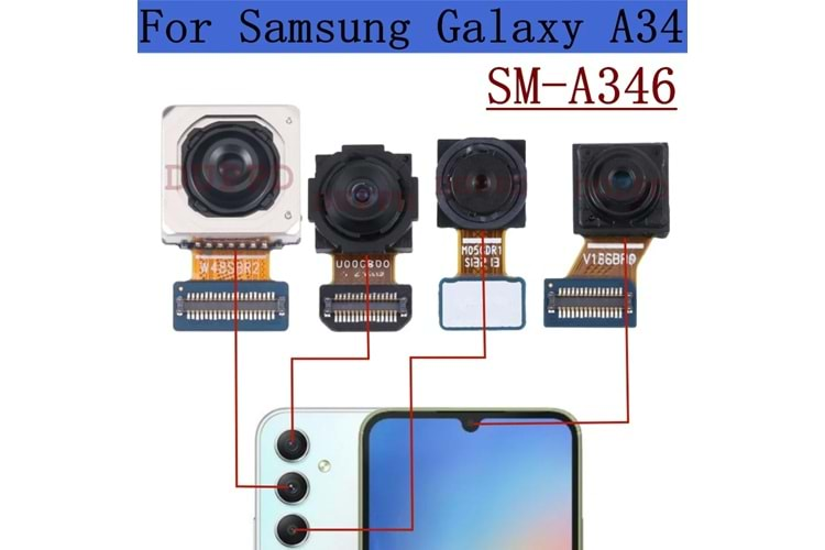 SAMSUNG A34 ARKA KAMERA SET