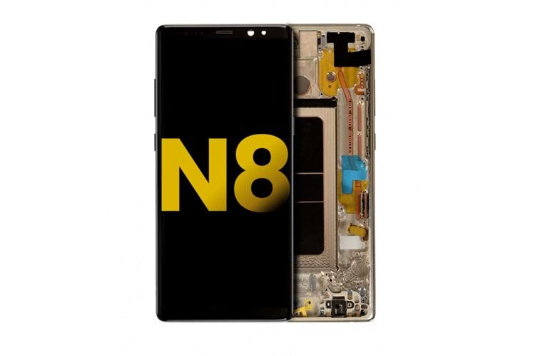 SAMSUNG NOTE 8 LCD EKRAN ÇITALI CAM DEĞİŞMİŞ GOLD