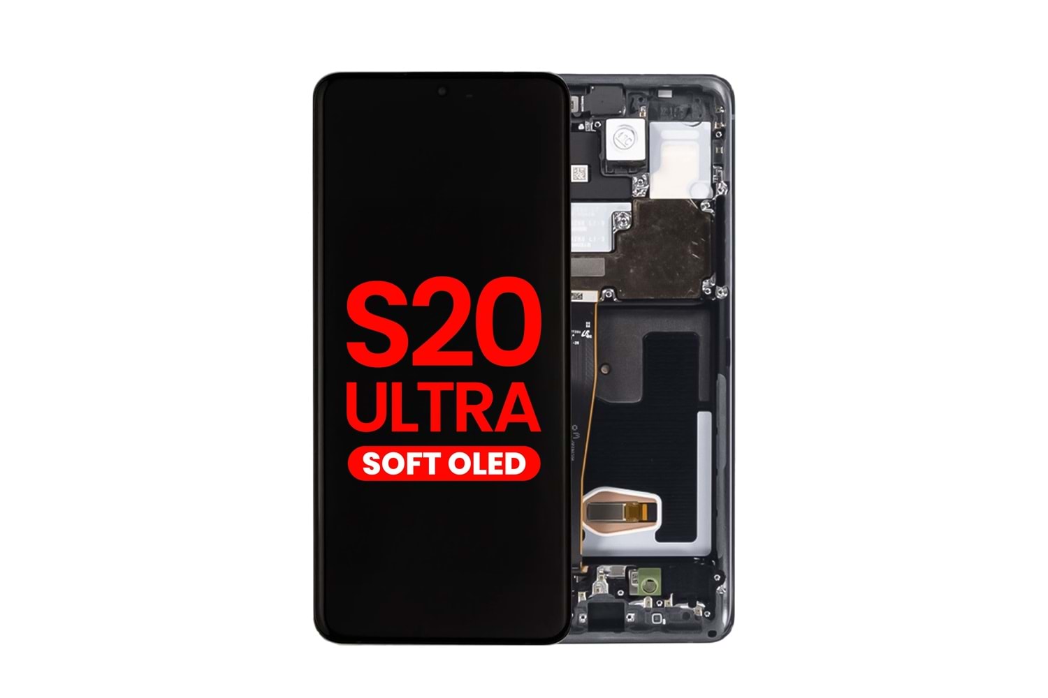 SAMSUNG S20 ULTRA - G988 LCD EKRAN ÇITALI OLED SİYAH