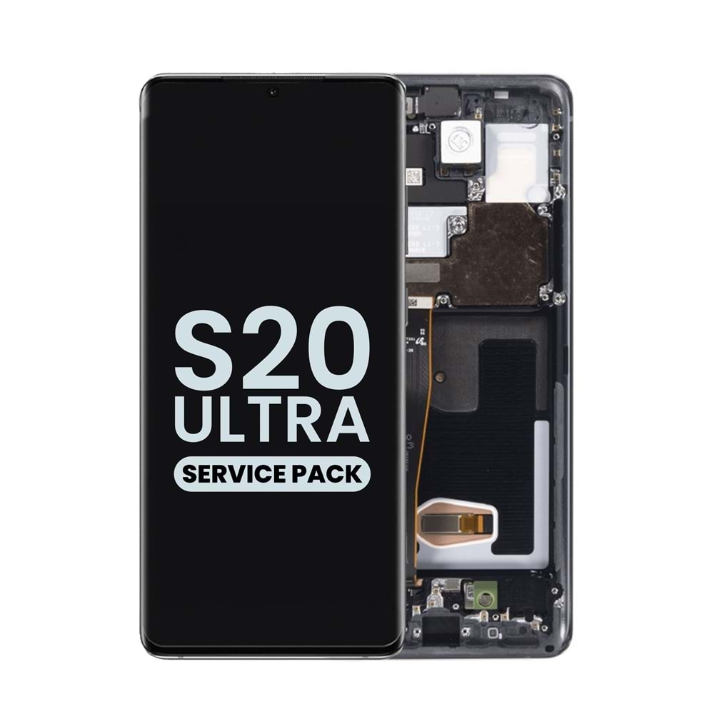 SAMSUNG S20 ULTRA - G988 LCD EKRAN ÇITALI SİYAH (TR SERVİS)