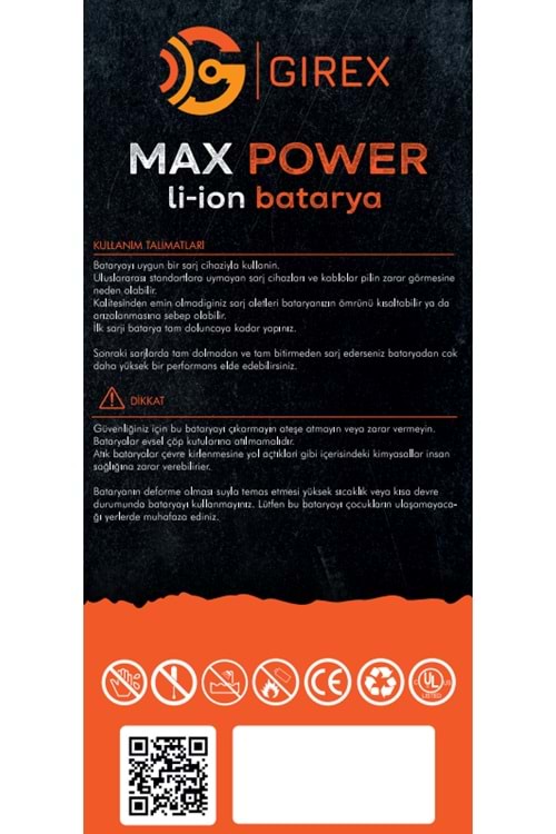 GİREX HUAWEİ BATARYA PSMART 2019 / PSMART PLUS / P20 / HONOR 20 LİTE / HONOR 10 / HONOR 10 LİTE