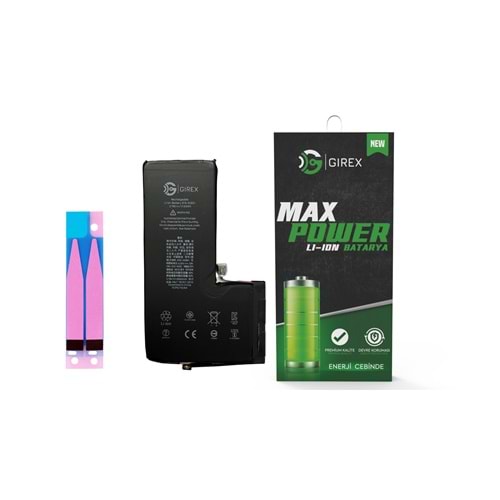 GİREX İPHONE 11 PRO MAX BATARYA GÜÇLENDİRİLMİŞ (4600 MAH)