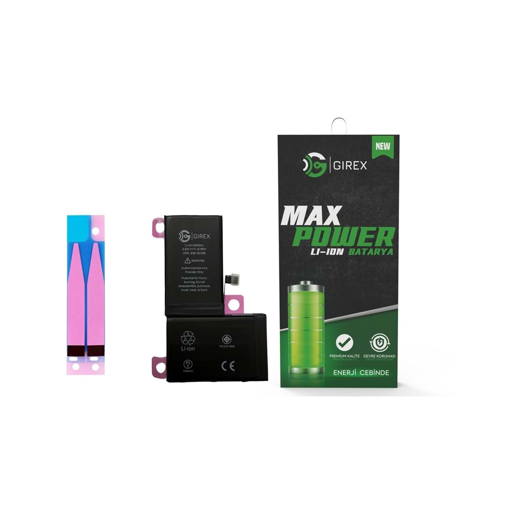 GİREX İPHONE X BATARYA GÜÇLENDİRİLMİŞ (3100 MAH)