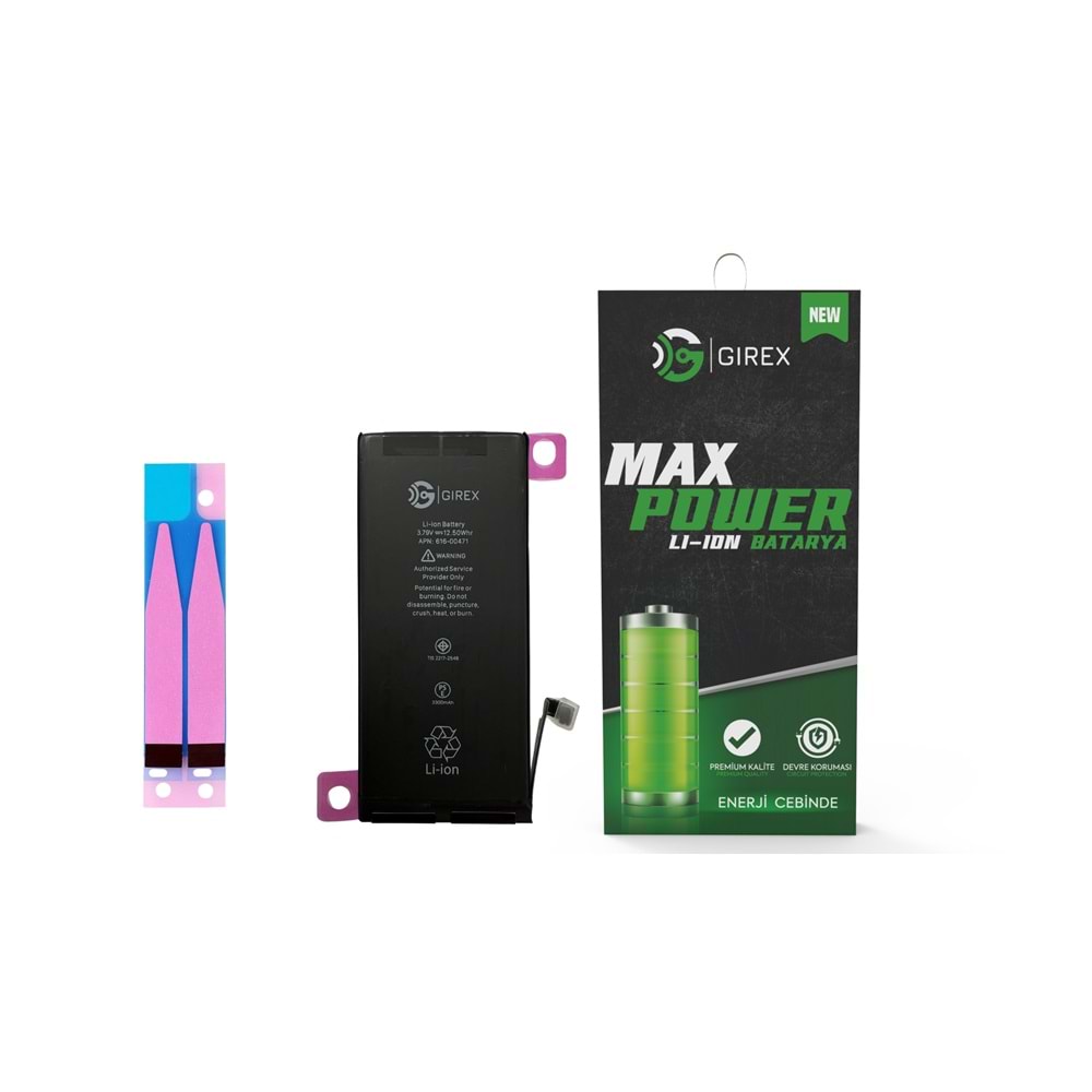 GİREX İPHONE XR BATARYA GÜÇLENDİRİLMİŞ (3300 MAH)