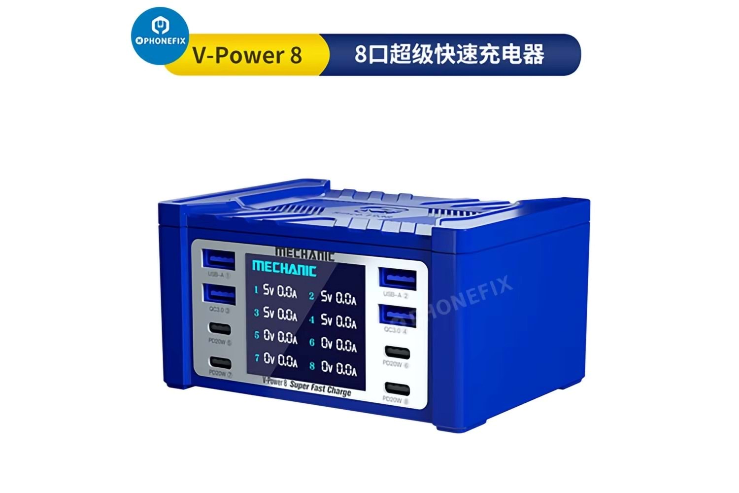 MECHANİC V POWER 8 100W USB AMPER ÖLÇER