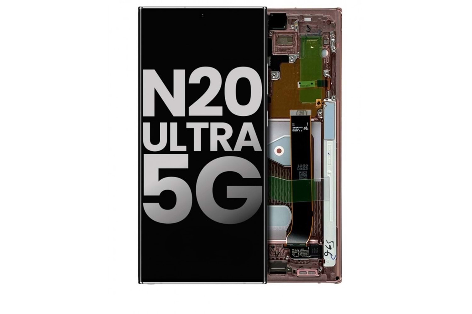 SAMSUNG NOTE 20 ULTRA - N985 LCD EKRAN ÇITALI SİYAH (TR SERVİS)