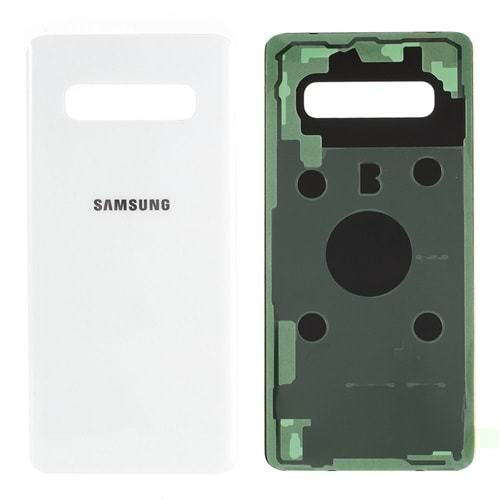 SAMSUNG S10 PLUS ARKA PİL KAPAK KAMERA CAMLI BEYAZ